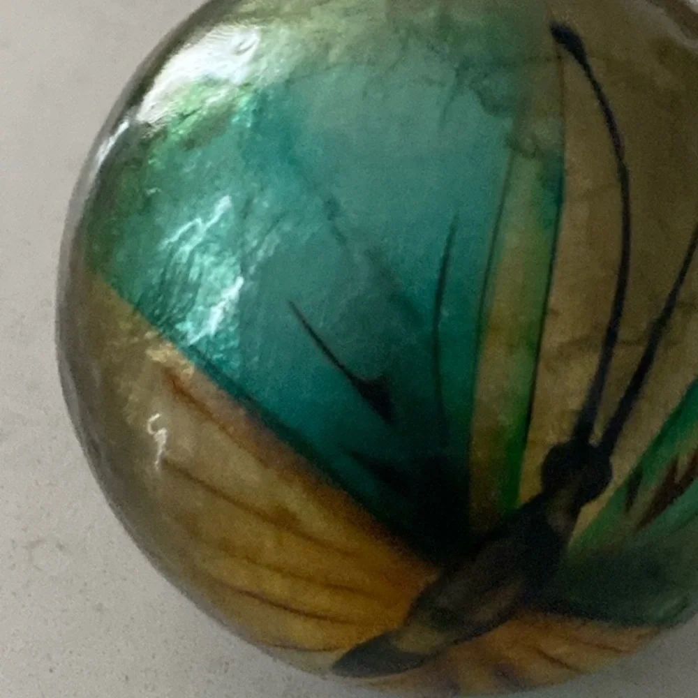 Pier 1 Handcrafted Butterfly Sphere - Green‎ and Gold